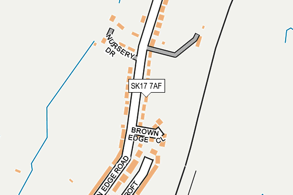 SK17 7AF map - OS OpenMap – Local (Ordnance Survey)