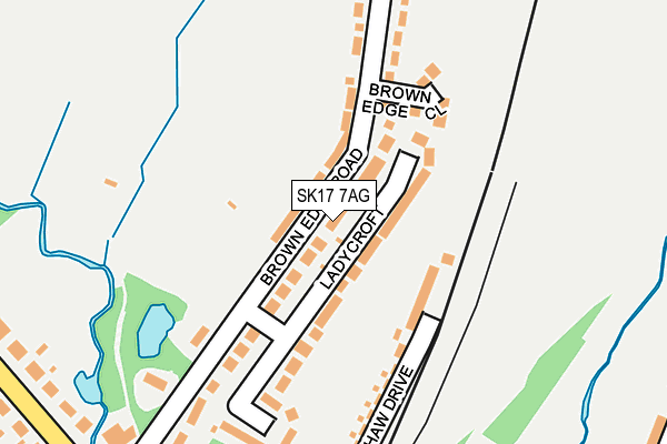 SK17 7AG map - OS OpenMap – Local (Ordnance Survey)