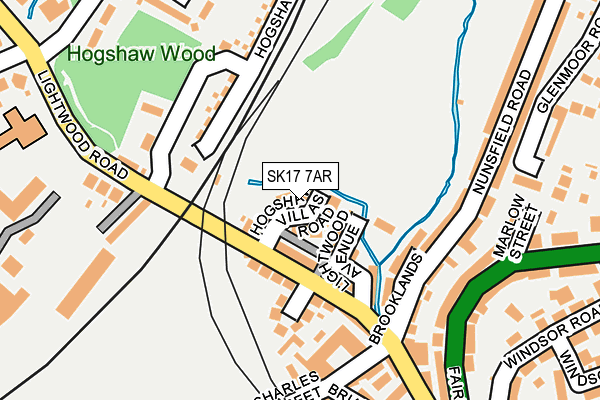 SK17 7AR map - OS OpenMap – Local (Ordnance Survey)
