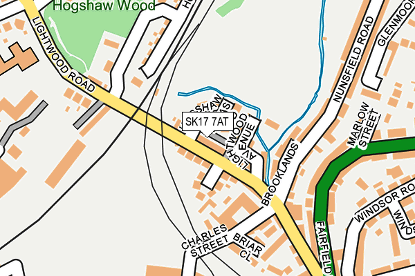 SK17 7AT map - OS OpenMap – Local (Ordnance Survey)
