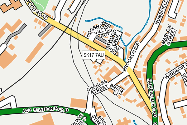 SK17 7AU map - OS OpenMap – Local (Ordnance Survey)