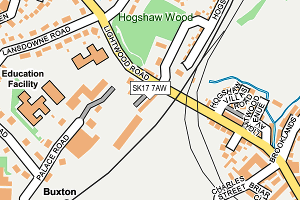 SK17 7AW map - OS OpenMap – Local (Ordnance Survey)