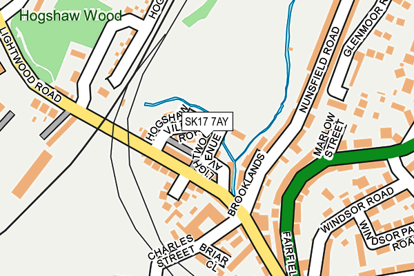 SK17 7AY map - OS OpenMap – Local (Ordnance Survey)