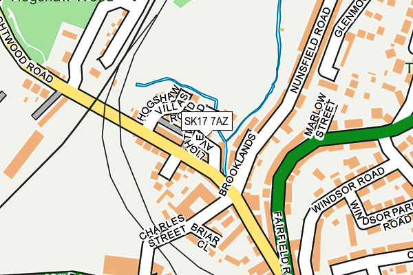 SK17 7AZ map - OS OpenMap – Local (Ordnance Survey)