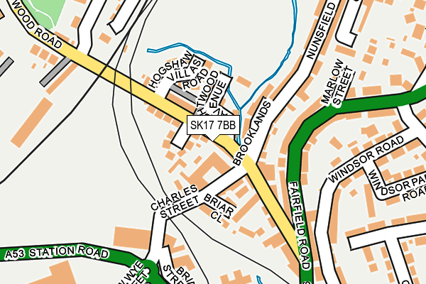 SK17 7BB map - OS OpenMap – Local (Ordnance Survey)