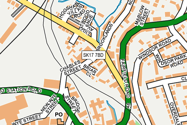 SK17 7BD map - OS OpenMap – Local (Ordnance Survey)