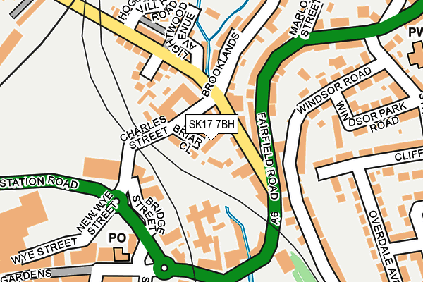SK17 7BH map - OS OpenMap – Local (Ordnance Survey)