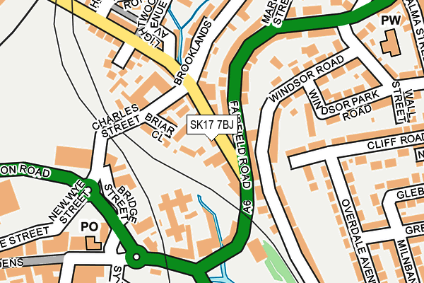 SK17 7BJ map - OS OpenMap – Local (Ordnance Survey)