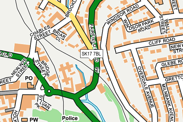 SK17 7BL map - OS OpenMap – Local (Ordnance Survey)