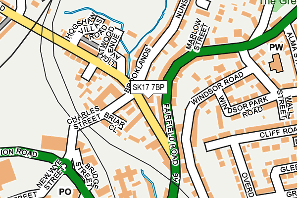 SK17 7BP map - OS OpenMap – Local (Ordnance Survey)