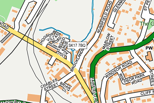 SK17 7BQ map - OS OpenMap – Local (Ordnance Survey)