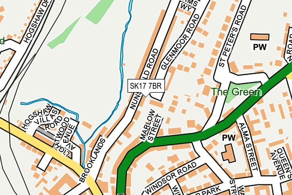 SK17 7BR map - OS OpenMap – Local (Ordnance Survey)