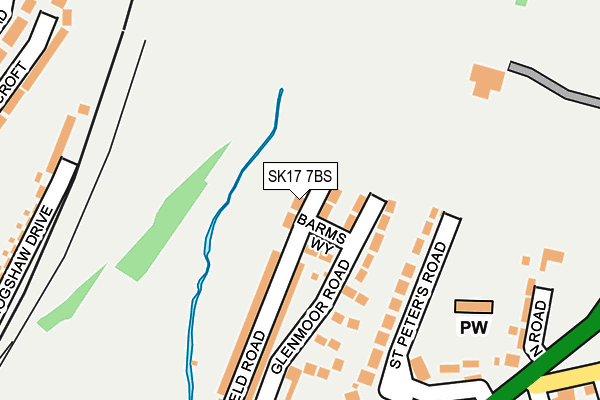 SK17 7BS map - OS OpenMap – Local (Ordnance Survey)