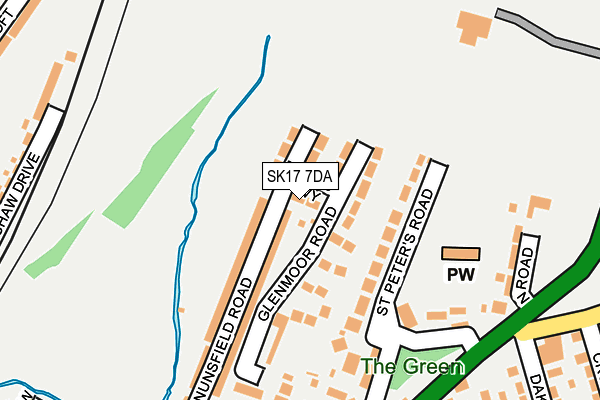 SK17 7DA map - OS OpenMap – Local (Ordnance Survey)