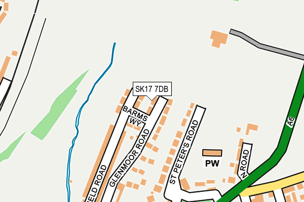 SK17 7DB map - OS OpenMap – Local (Ordnance Survey)