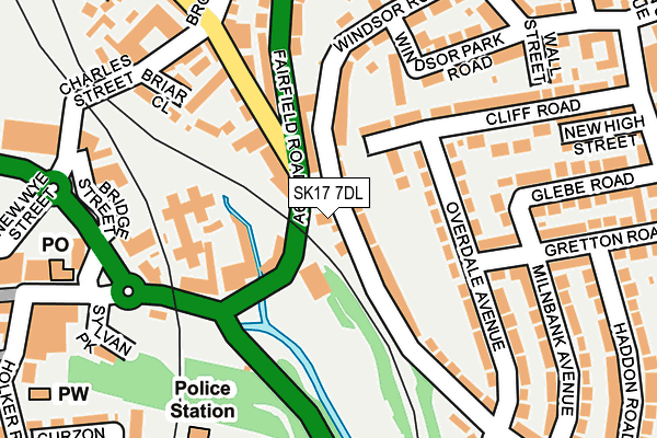SK17 7DL map - OS OpenMap – Local (Ordnance Survey)