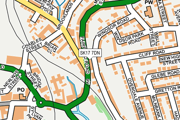 SK17 7DN map - OS OpenMap – Local (Ordnance Survey)