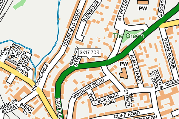 SK17 7DR map - OS OpenMap – Local (Ordnance Survey)