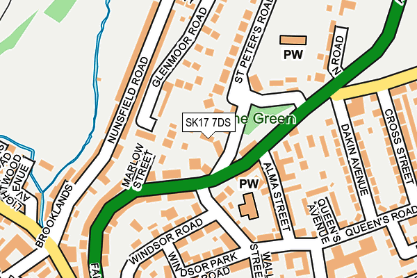 SK17 7DS map - OS OpenMap – Local (Ordnance Survey)