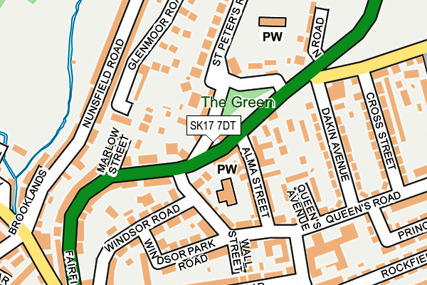 SK17 7DT map - OS OpenMap – Local (Ordnance Survey)