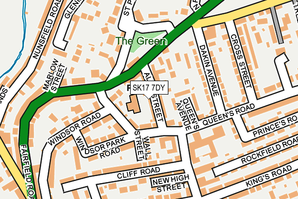 SK17 7DY map - OS OpenMap – Local (Ordnance Survey)