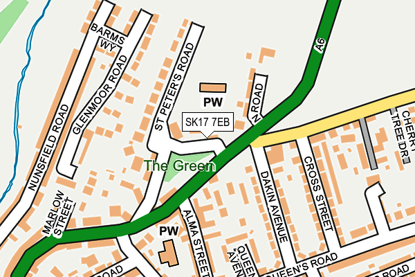 SK17 7EB map - OS OpenMap – Local (Ordnance Survey)