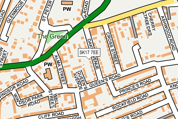 SK17 7EE map - OS OpenMap – Local (Ordnance Survey)