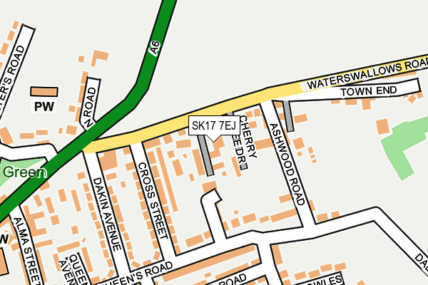 SK17 7EJ map - OS OpenMap – Local (Ordnance Survey)