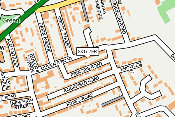 SK17 7ER map - OS OpenMap – Local (Ordnance Survey)