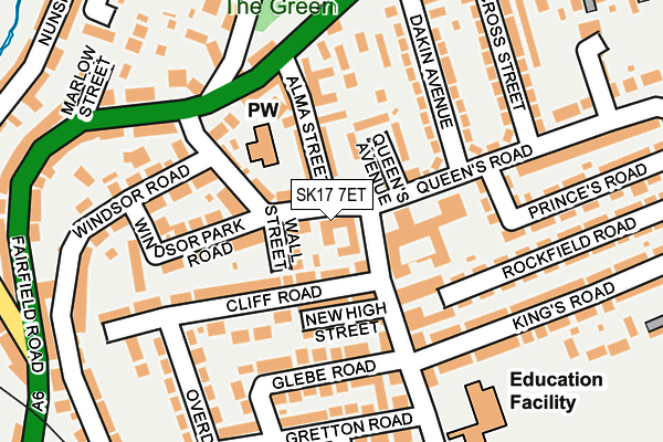 SK17 7ET map - OS OpenMap – Local (Ordnance Survey)