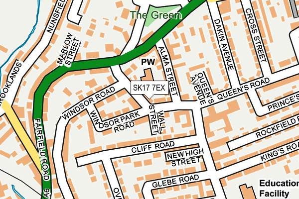 SK17 7EX map - OS OpenMap – Local (Ordnance Survey)