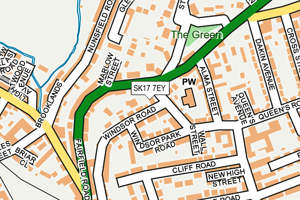 SK17 7EY map - OS OpenMap – Local (Ordnance Survey)