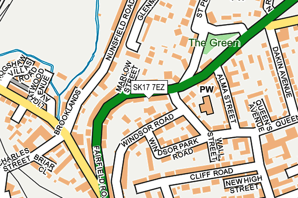 SK17 7EZ map - OS OpenMap – Local (Ordnance Survey)