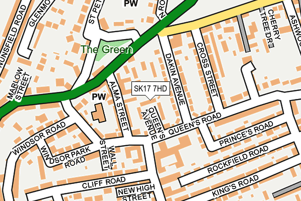 SK17 7HD map - OS OpenMap – Local (Ordnance Survey)
