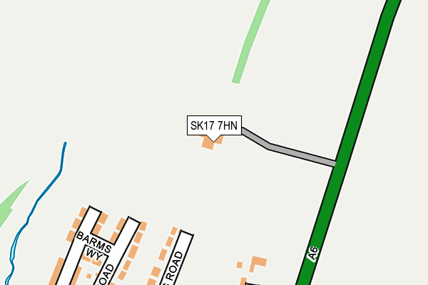 SK17 7HN map - OS OpenMap – Local (Ordnance Survey)