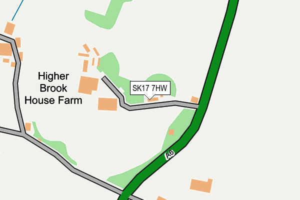 SK17 7HW map - OS OpenMap – Local (Ordnance Survey)
