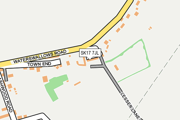 SK17 7JL map - OS OpenMap – Local (Ordnance Survey)