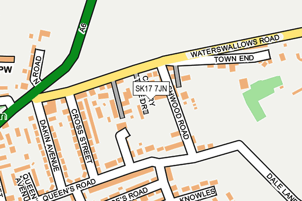 SK17 7JN map - OS OpenMap – Local (Ordnance Survey)