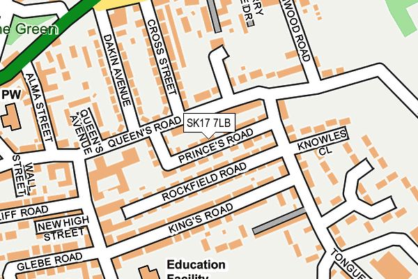 SK17 7LB map - OS OpenMap – Local (Ordnance Survey)