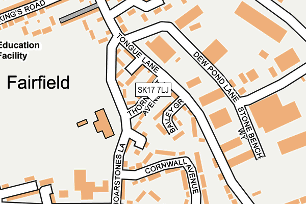 SK17 7LJ map - OS OpenMap – Local (Ordnance Survey)