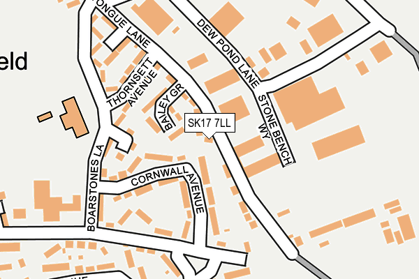 SK17 7LL map - OS OpenMap – Local (Ordnance Survey)