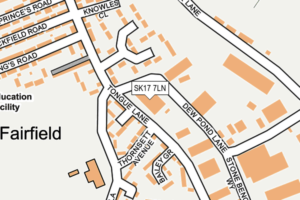 SK17 7LN map - OS OpenMap – Local (Ordnance Survey)