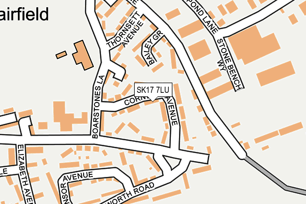 SK17 7LU map - OS OpenMap – Local (Ordnance Survey)