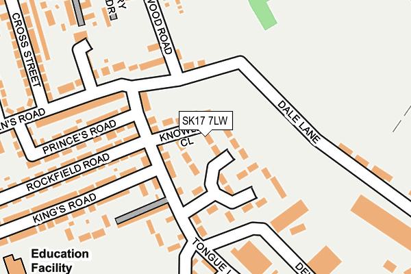 SK17 7LW map - OS OpenMap – Local (Ordnance Survey)