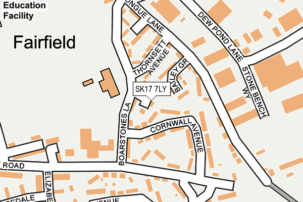 SK17 7LY map - OS OpenMap – Local (Ordnance Survey)