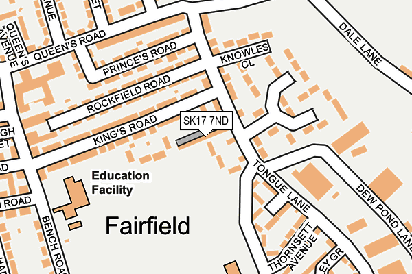 SK17 7ND map - OS OpenMap – Local (Ordnance Survey)