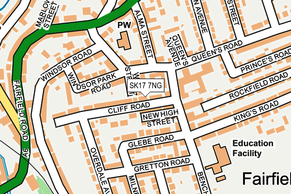 SK17 7NG map - OS OpenMap – Local (Ordnance Survey)