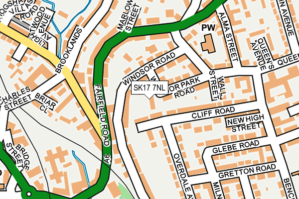 SK17 7NL map - OS OpenMap – Local (Ordnance Survey)