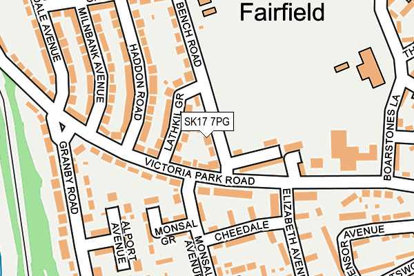 SK17 7PG map - OS OpenMap – Local (Ordnance Survey)