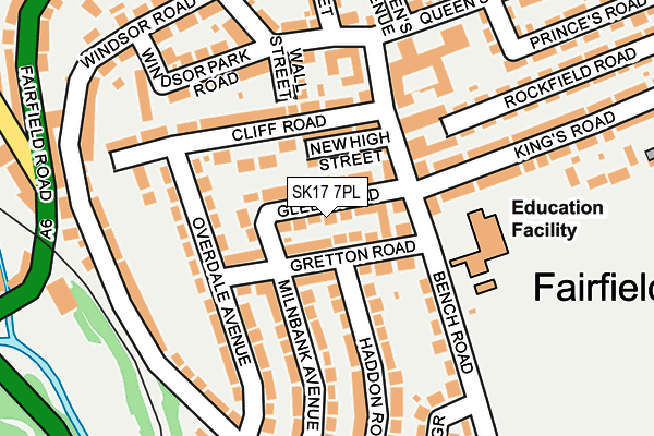 SK17 7PL map - OS OpenMap – Local (Ordnance Survey)